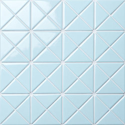 Artistic Pool Tile: Alice Blue Glossy - TR2-SA-P1 - Mosaic Tile