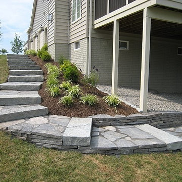 Stone walls and paths