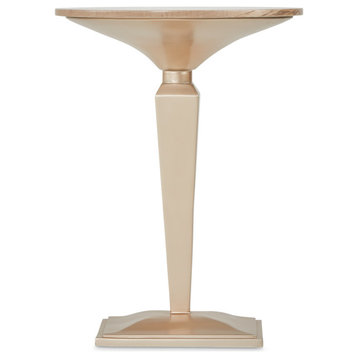 Malibu Crest Round Pedestal Tea Table - Chardonnay