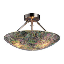 Sterling Industries - Avalon 3-Light Semi-Flush In Satin Nickel - Flush-mount Ceiling Lighting