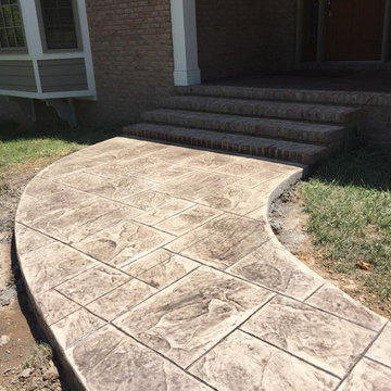 Stamped Concrete Walkway