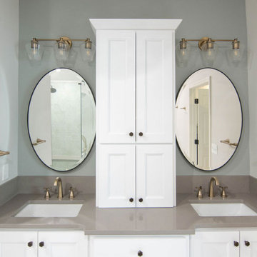 Contemporary Bohemian Primary Bath + Closet Remodel Overland Park, KS