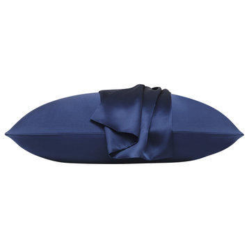 Luxury Silk Pllowcase, Navy, King