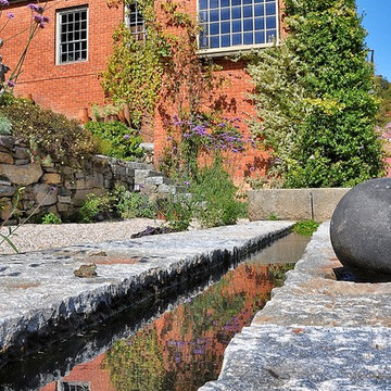 trough + runnel with 100% reclaimed materials + green technology