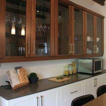 Beautiful modern kitchen with a rustic touch