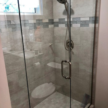 Beautiful Bathroom Remodel-Koch Bristol Painted Oyster Cambria Berwyn Quartz