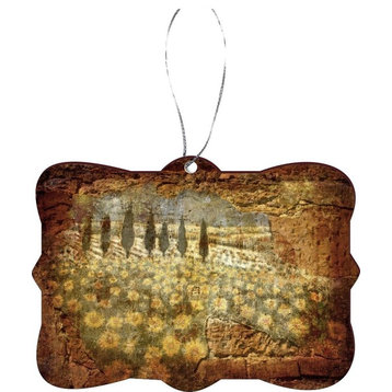 Orchard Fragment From The Past Design Rectangle Christmas Tree Ornament