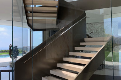 Large trendy staircase photo in Los Angeles