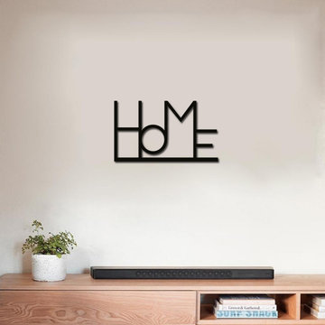 "Home" Quoted Design Wall Art