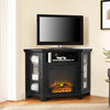 48" Corner Fireplace TV Stand, Black
