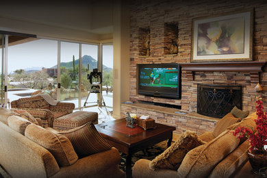 Family room - traditional family room idea in Phoenix