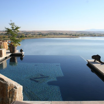 Negative Edge Swimming Pool Looking Over Baseline Lake
