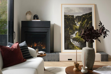 Living room - modern living room idea in Toronto