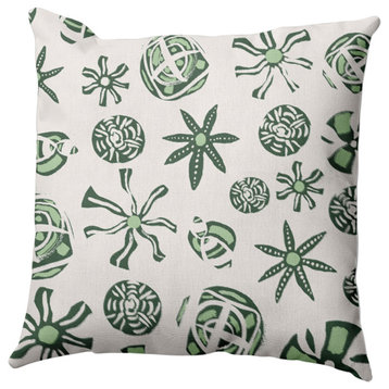 Fossil Formation Outdoor Pillow, Green, 16"x16"