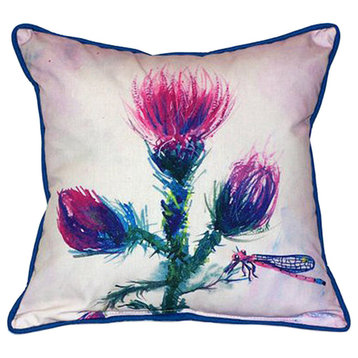 Betsy Drake Thistle Extra Large 22 X 22 Indoor / Outdoor Pillow