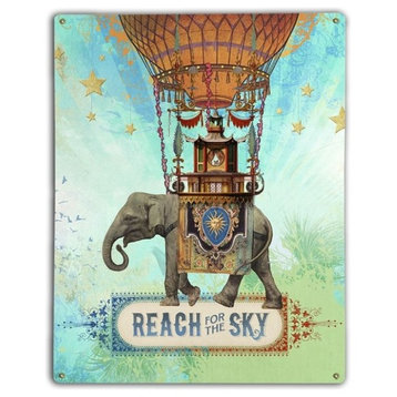 Reach for the Sky Classic Metal Sign