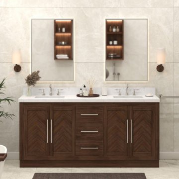 Vivian 72'' Dark Bathroom Vanity