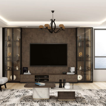 Wall Mounted TV Unit Primofiore Modern Living Room | Inspired Elements