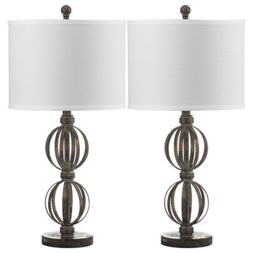 Safavieh Calista Double Sphere Table Lamps, 27.75" High, Set of 2