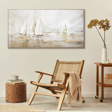 Handmade landscape painting "Solar glare"