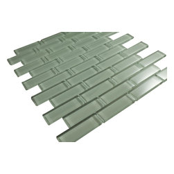 1x3 Mint Green Glossy Subway Glass Mosaic Tiles - Home Accessories & Decor