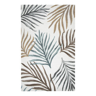 Safavieh Barbados Tropical Beach Seashell 3'3 x 5' Gold and Blue