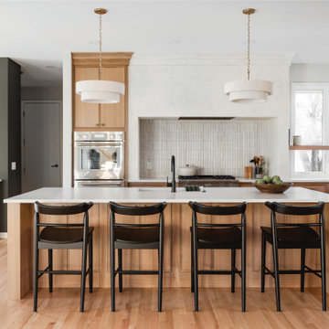 A Nature-Inspired Kitchen & Living Room with Natural Quarter-Sawn White Oak