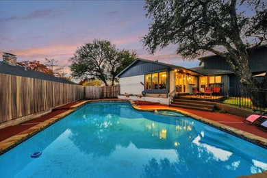 Inspiration for a transitional pool remodel in Dallas