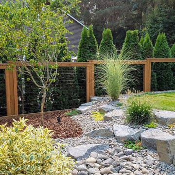 Natural Stone Retaining Wall & Stream Bed