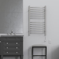 Radiant Large 12 Bar Hardwired/plug in combo Towel Warmer, Polished, Curved Bars