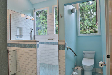 Inspiration for a coastal bathroom remodel in Portland