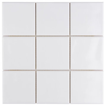 Twist Square White Ice Ceramic Wall Tile