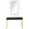Modern Black and Gold Console Table and Mirror Set - Contemporary ...