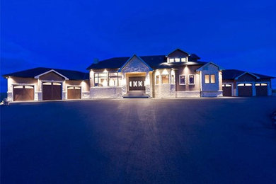 Contemporary exterior home idea in Calgary