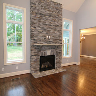 Two Story Stone Fireplace Houzz