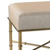 Gold Cane Bench, Cream Metallic