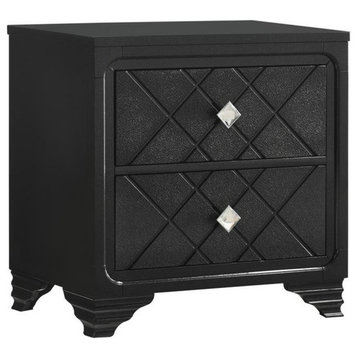 Coaster Penelope 2-drawer Contemporary Wood Nightstand in Black Finish