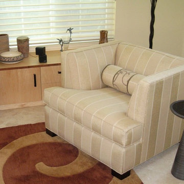 Sonoma CA residence - living room interior design and custom coffee table
