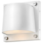 Hinkley Lighting - Hinkley Lighting 20020-LL Scout 1 Light 7" Tall Coastal Elements - Satin White - The Coastal Elements series offers versatile designs, constructed of composite materials and coated with anti-fading finishes, for maximum durability in harsh climates. Scout subtly catches your eye with its compact, modern design and contrasting, decorative screws. Available in Black, Architectural Bronze and Satin White finishes and includes an LED JA8 lamp, Scout accents a variety of environments and styles of homes. Part of the Coastal Elements collection, Scout is designed with finishes resistant to rust and corrosion with a 5-year warranty. Features Constructed of synthetic materials Includes: etched glass lens Includes: (1) 6.5 watt max GU10 LED bulb Dimmable with CL Type Dimmer (SSL7A) Dark Sky compliant and engineered to minimize light glare upward into the night sky Mounting hardware is hidden on the backplate to ensure a clean silhouette Rated for wet locations Meets California Title 24 energy standards Fixture is covered under a 5 Year manufacturer warranty Dimensions Height: 6-1/2" Width: 6-1/2" Extension: 4-3/4" Product Weight: 1.5 lbs Shade Height: 5-1/4" Shade Width: 3-1/2" Backplate Height: 6-1/4" Backplate Width: 6-1/4" Electrical Specifications Max Watts Per Bulb: 6w Lumens: 500 Color Temperature: 3000K Color Rendering Index: 80 CRI LED lifespan: 25,000 hours Incandescent Equivalence: 1 x 50w Number of Bulbs: 1 Bulb Base: GU10 Bulb Type: LED Bulb Included: Yes Voltage: 120v Warranty Defects in Materials and Workmanship: 2 years Coastal Elements Finish: 5 years LED lamp (bulb): Residential Use: 3 years, Commercial / Hospitality Use: 1 year