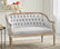 GDF Studio Megan Classical Tufted Loveseat, Light Gray, Fabric