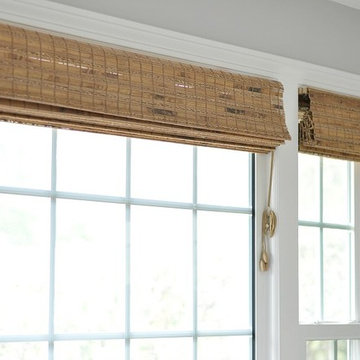 1970's Boston Colonial Gets Woven Wood Shades