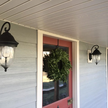 Slate Gray James Hardie Siding Installation paired with Cobblestone Trim