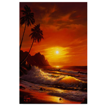 "Sunset Coast 6" by Anthony Casay, Canvas Art, 12"x19"