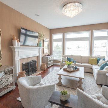 California Chic Style Living Room and Office