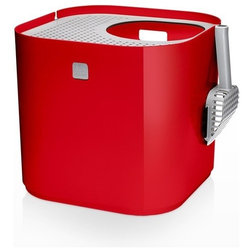 Contemporary Litter Boxes And Covers Modkat Litter Box, Red