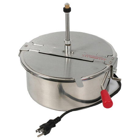 16-Ounce Replacement Kettle for Popcorn Machine With Lid, Stirrer, Gear Shaft