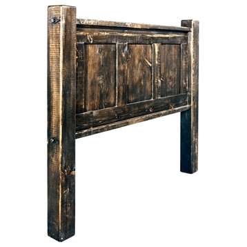 Big Sky Collection Rugged Sawn Panel Headboard, Full, Jacobean Stain