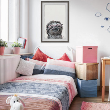 "Shaggy Sloth" Framed Painting Print