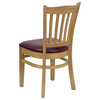 Hercules Crown Back Restaurant Chair w Plywood Seat - Set of 2