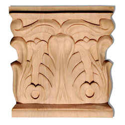 Inviting Home Inc. - Anaheim Large Corinthian Capital Plaques, Cherry - Columns And Capitals